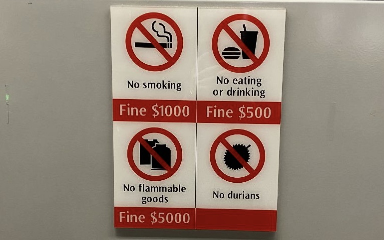 Expensive fines sign for breaking laws