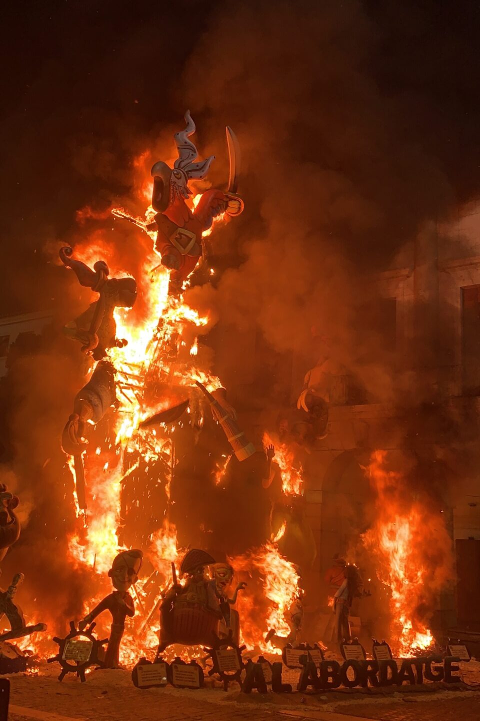burning of fallas figure
