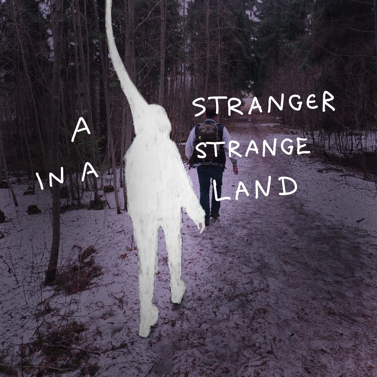 Text in picture: A stranger in a strange land.