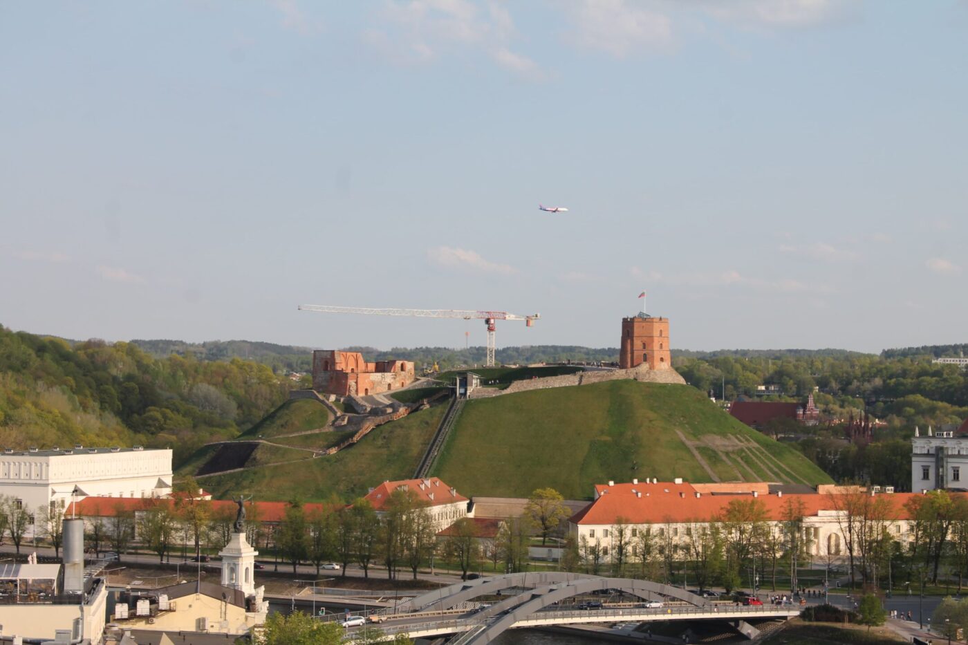 National Pride: celebration for some, shame for others 2 IMG 20250423 WA0121 Aerial view of Vilnius. The Gediminas Tower on the Gediminas Hill and the King Mindaugas Bridge can be seen.