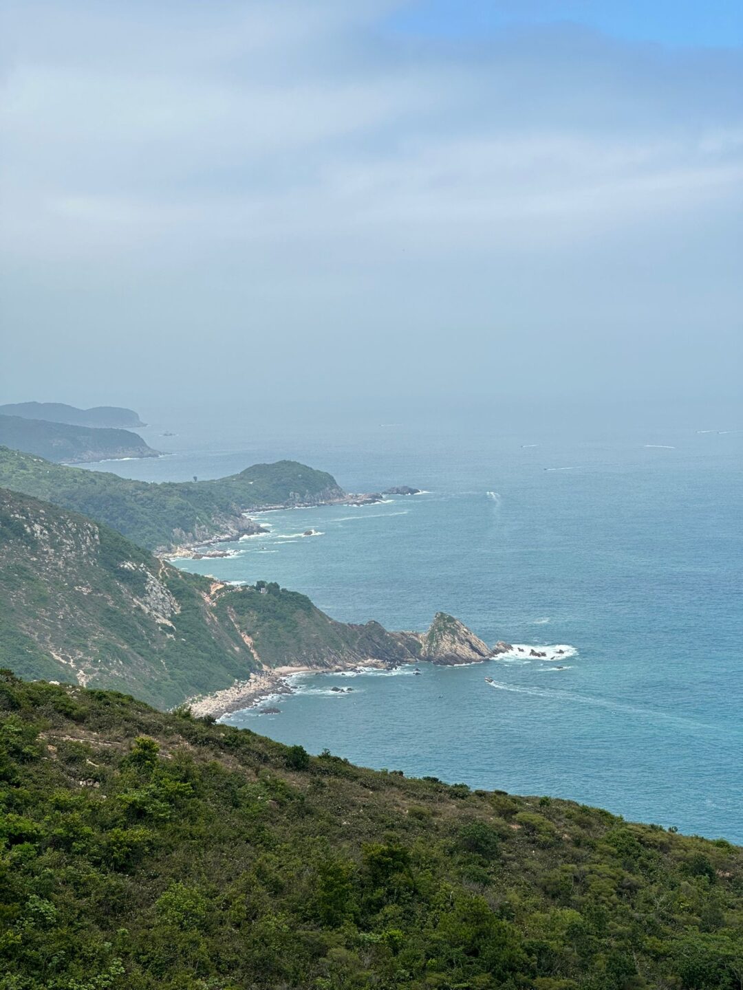 China - From Still Streets to a City That Never Ends 6 view top mountain without people This shows the view from the top of the mountain on the ocean.