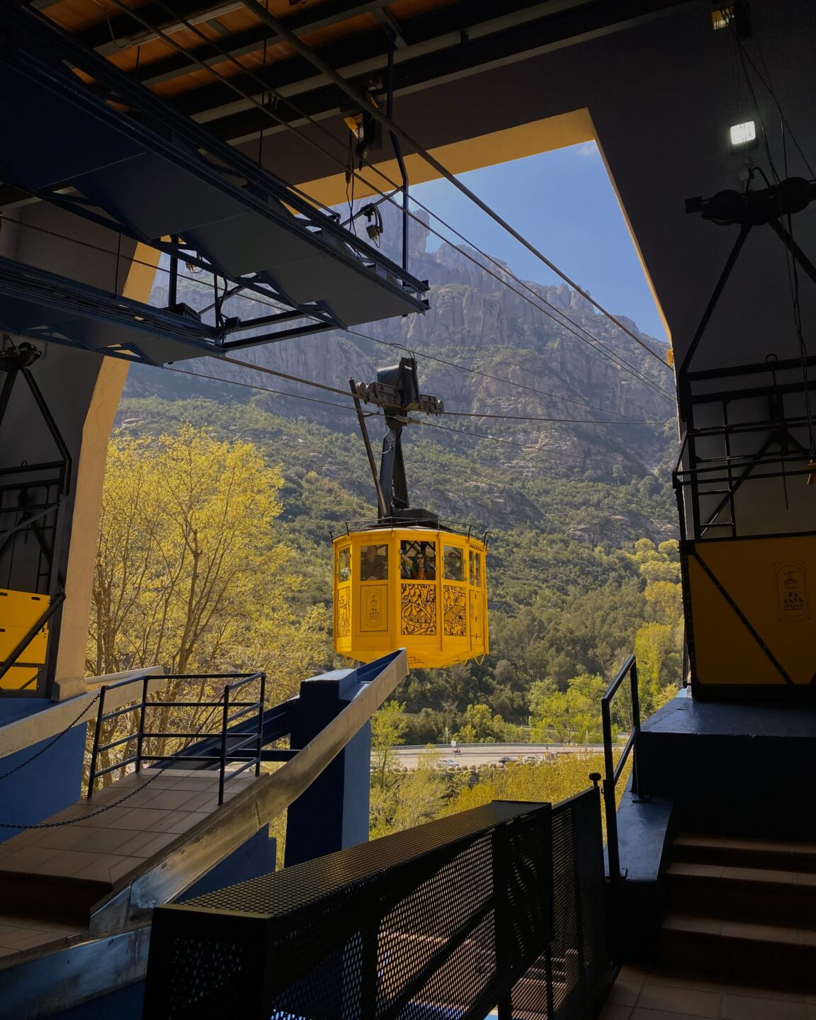 Caught in Between: How I became Part of a Conflict that was never mine 14 IMG E2298 A cable car that leads to Montserrat, a beautiful mountain range in Barcelona.