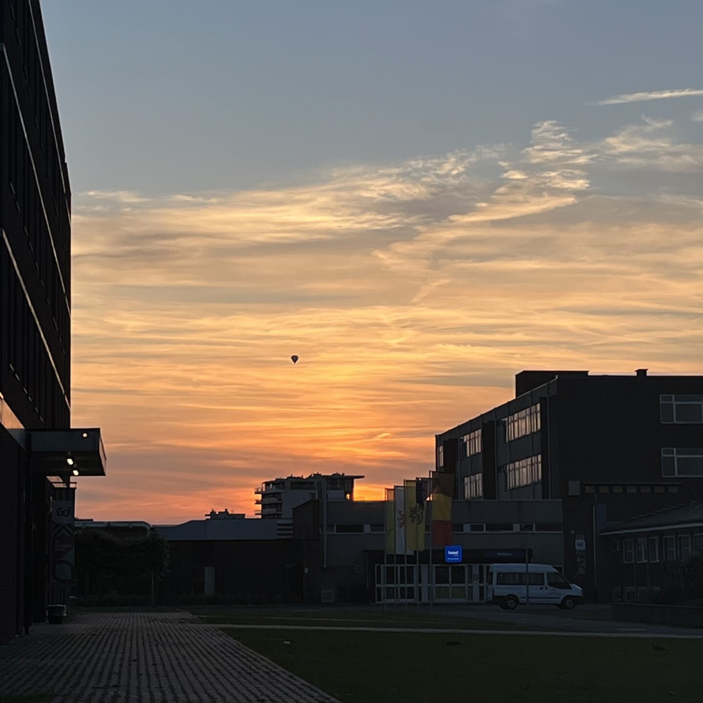 The Girl I Met In Belgium 4 IMG 4265 Sunset with hot air balloon